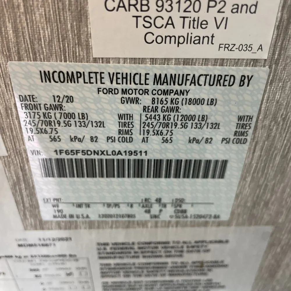 2020 Mirada Coachman motor home Base