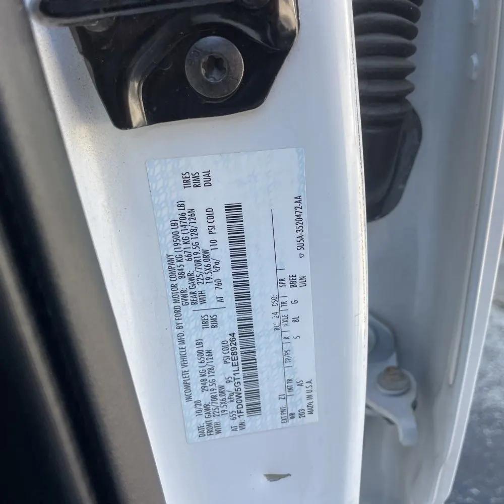 2020 Ford Commercial CA60-84 CREW CAB  4X2 6.7L
