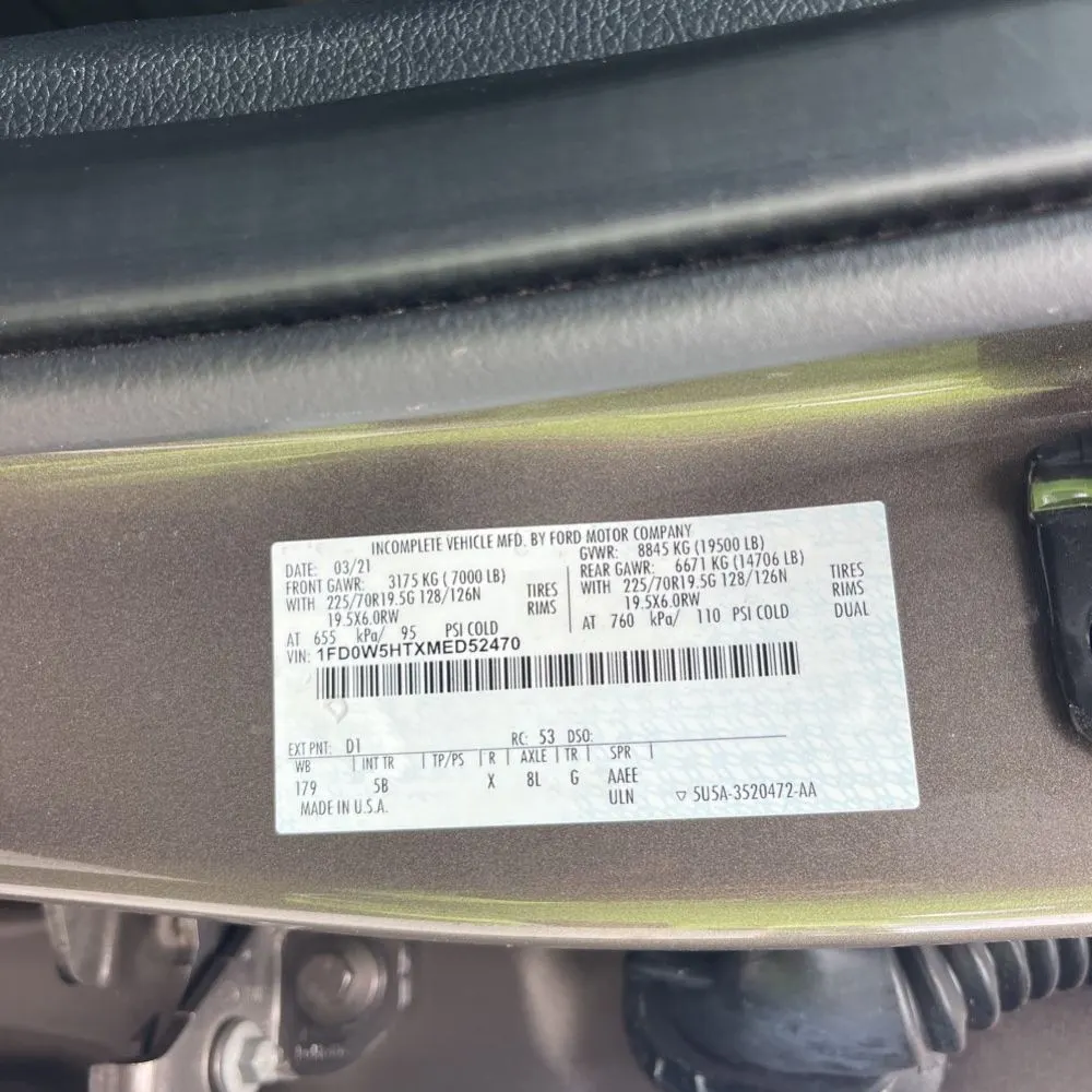 2021 Ford Commercial CA60-84 CREW CAB  4X4 6.7L