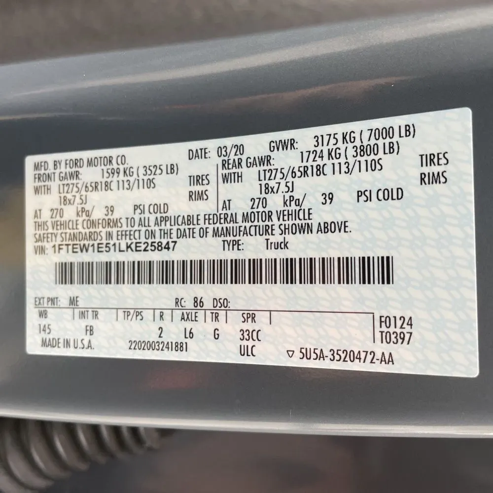 2020 Ford F-150 XLT