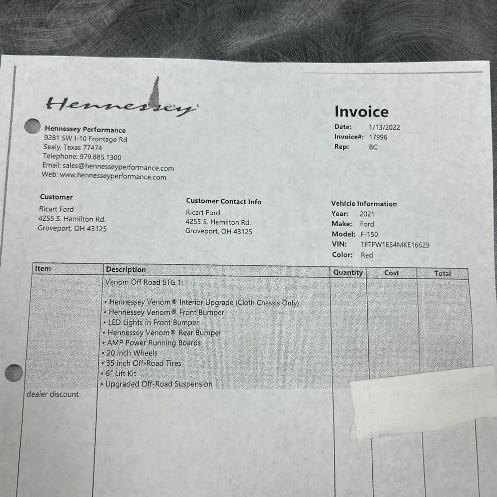 2021 Ford F-150 Hennessy Venom