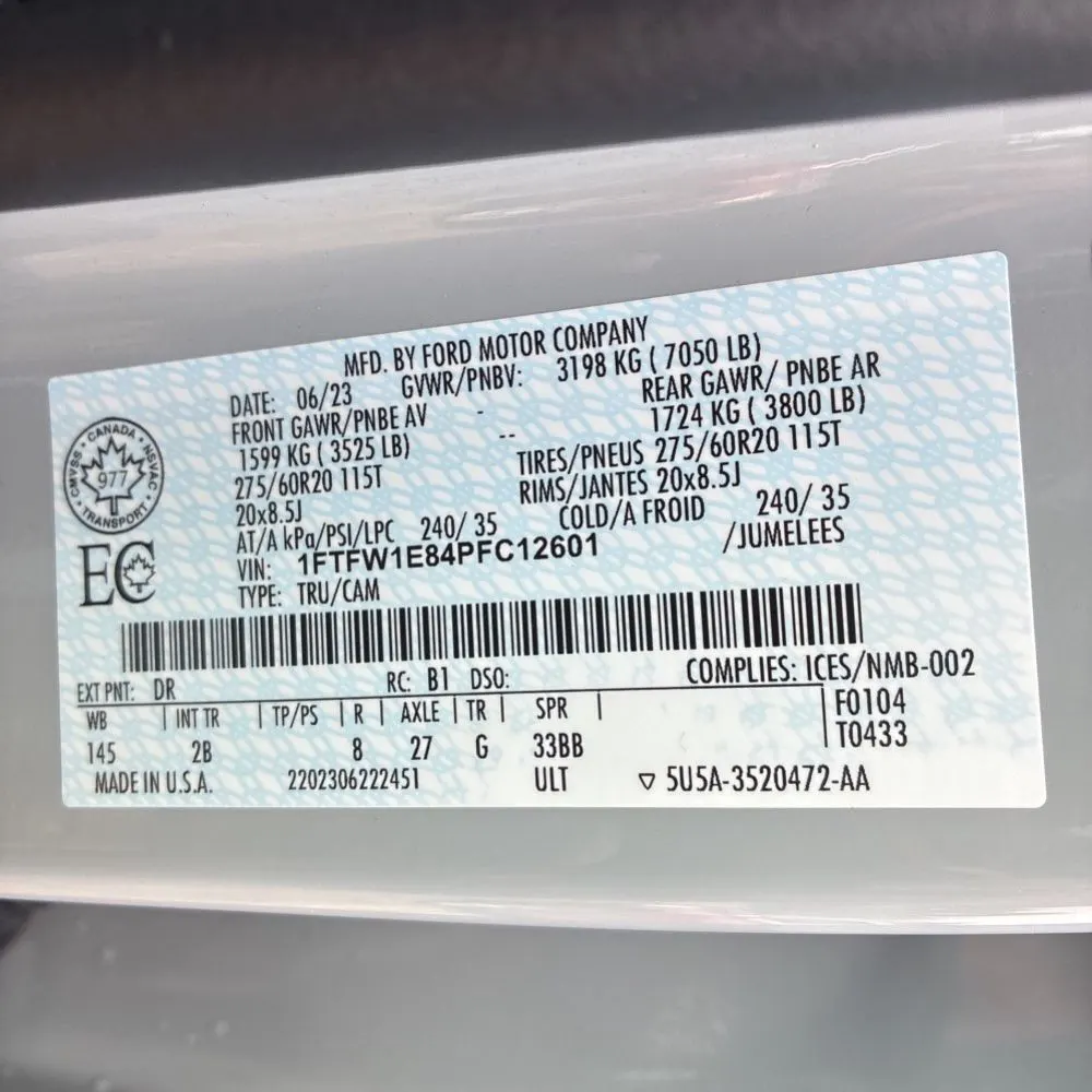 2023 Ford F150 Lariat