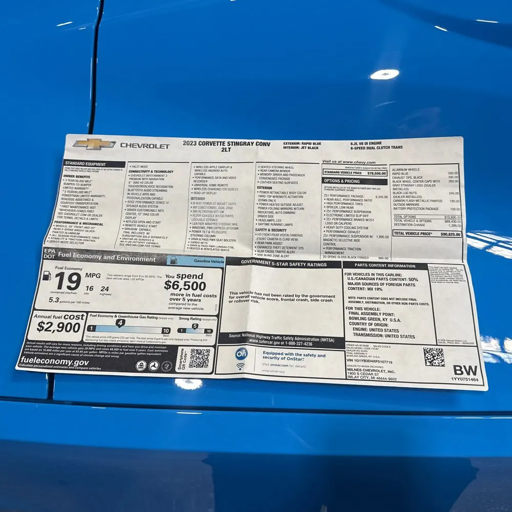 2023 Chevrolet Corvette Stingray