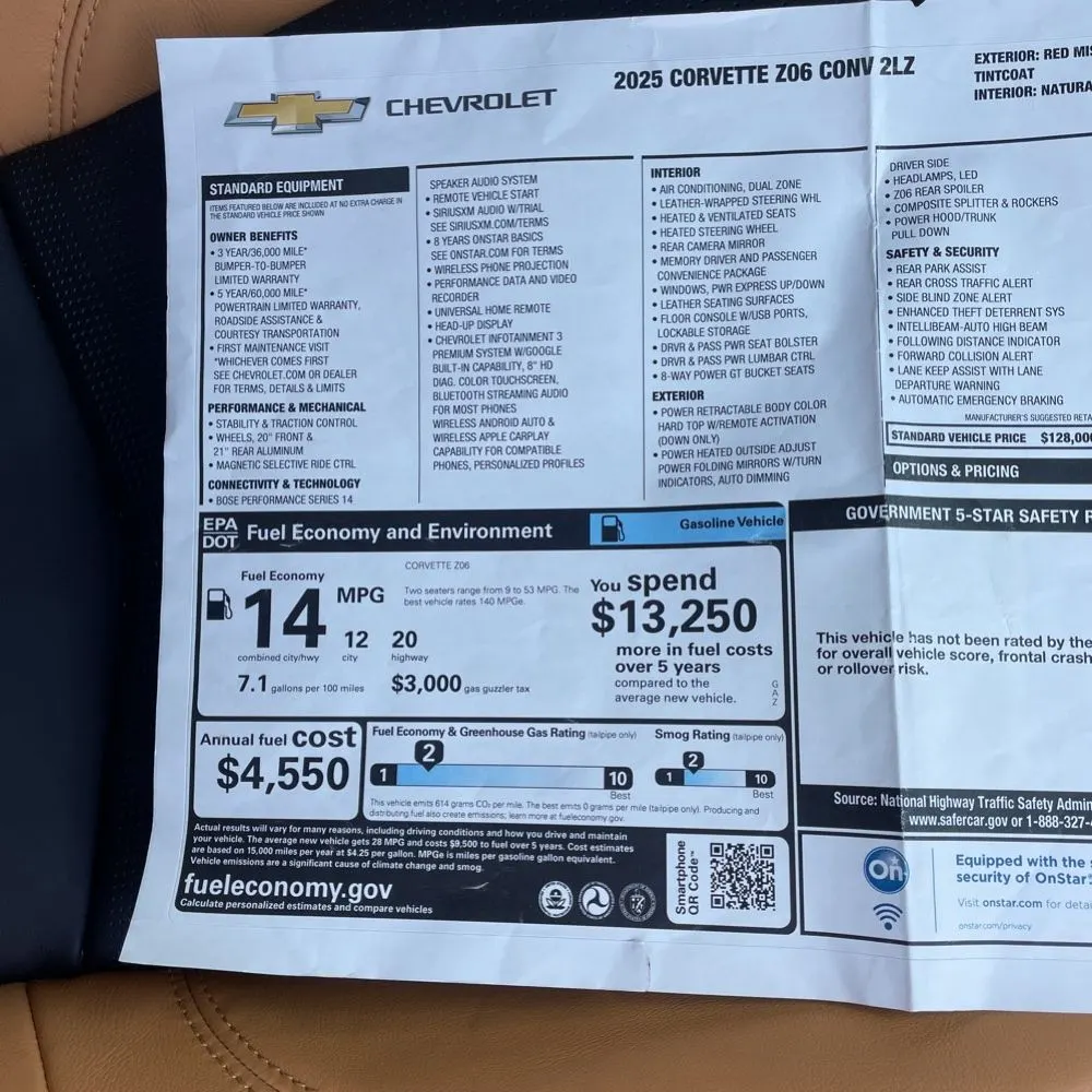 2025 Chevrolet Corvette Z06