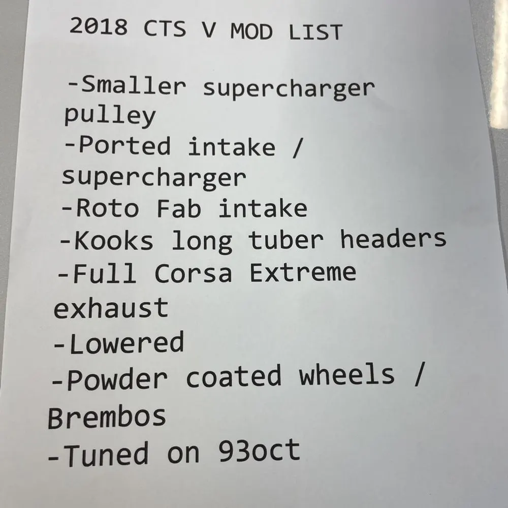 2018 Cadillac CTS-V Base