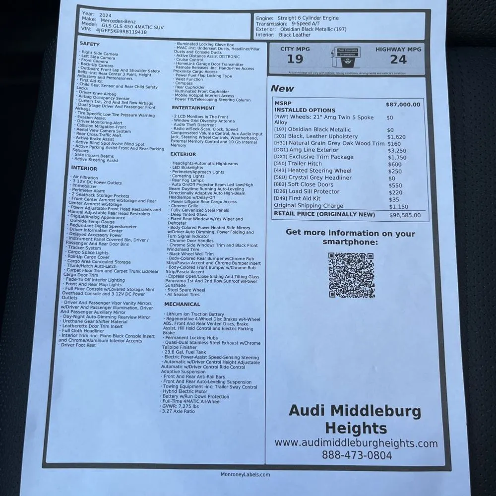 2024 Mercedes-Benz GLS GLS 450