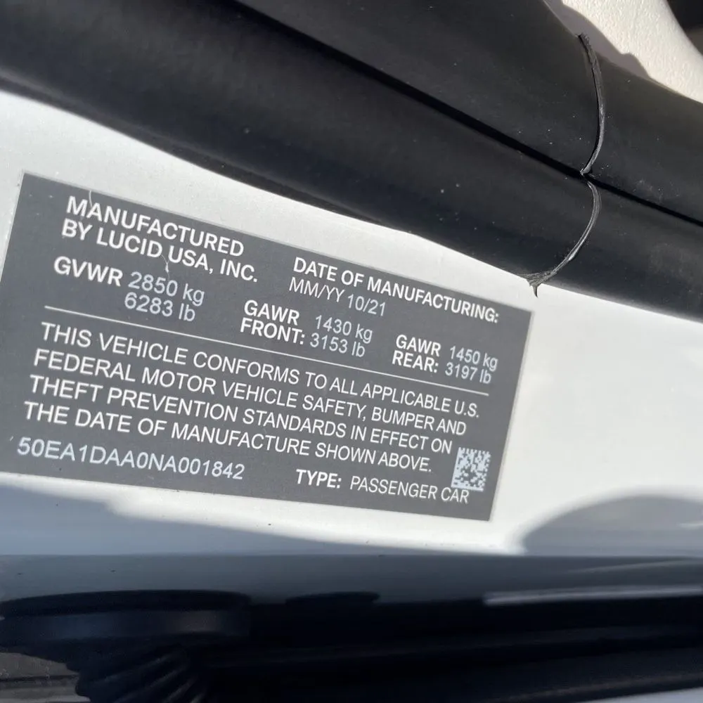 2022 Lucid Air Dream Edition