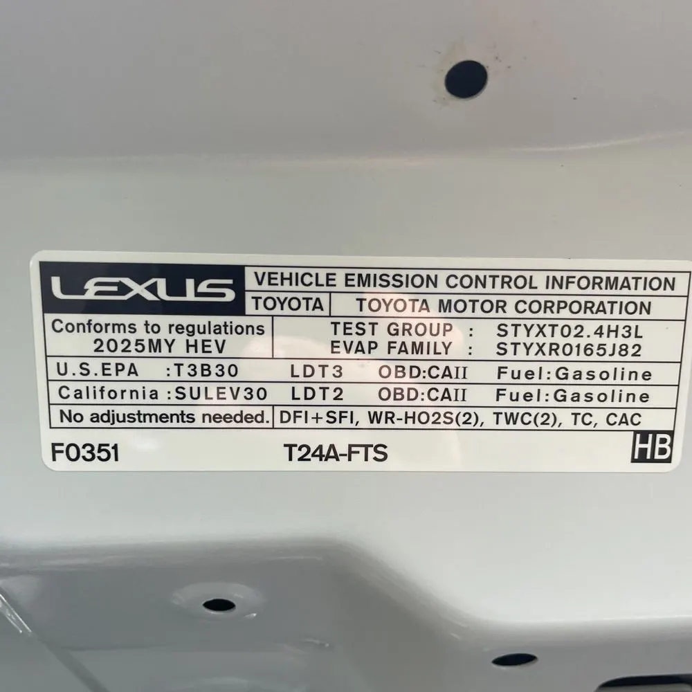 2025 Lexus TX 500h F SPORT Performance Premium