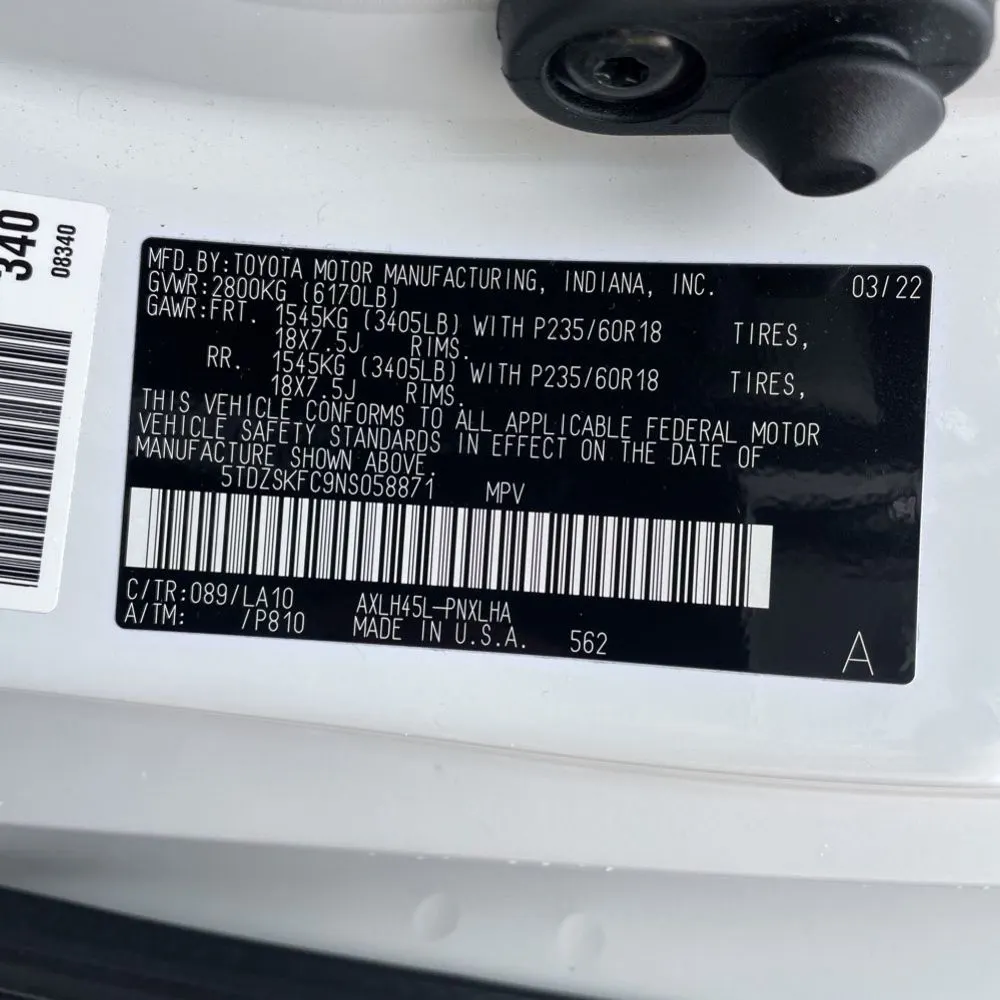2022 Toyota Sienna Limited 7-Passenger
