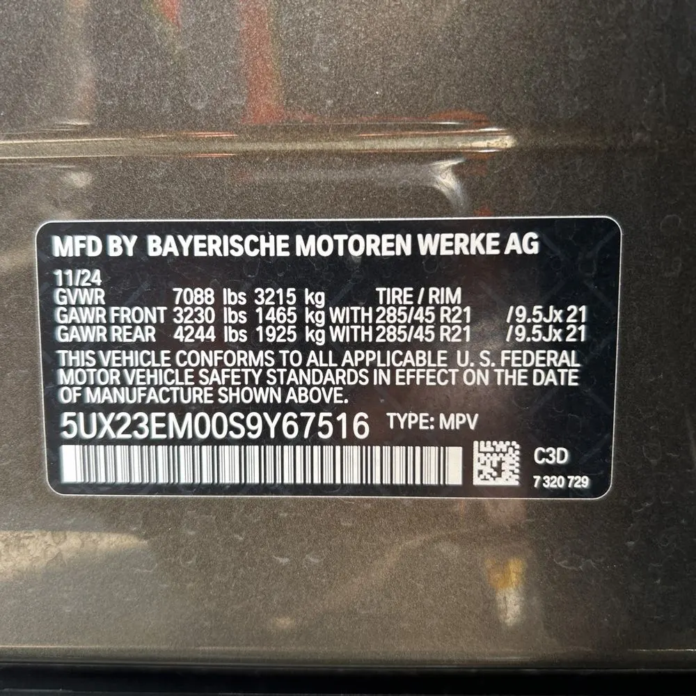 2025 BMW X7 XDrive40i 4D SUV