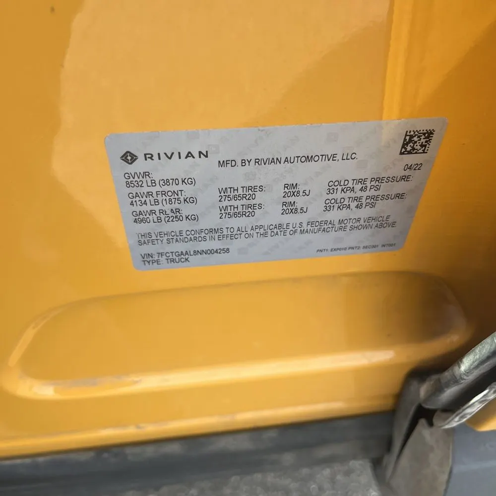 2022 Rivian R1T Launch Edition