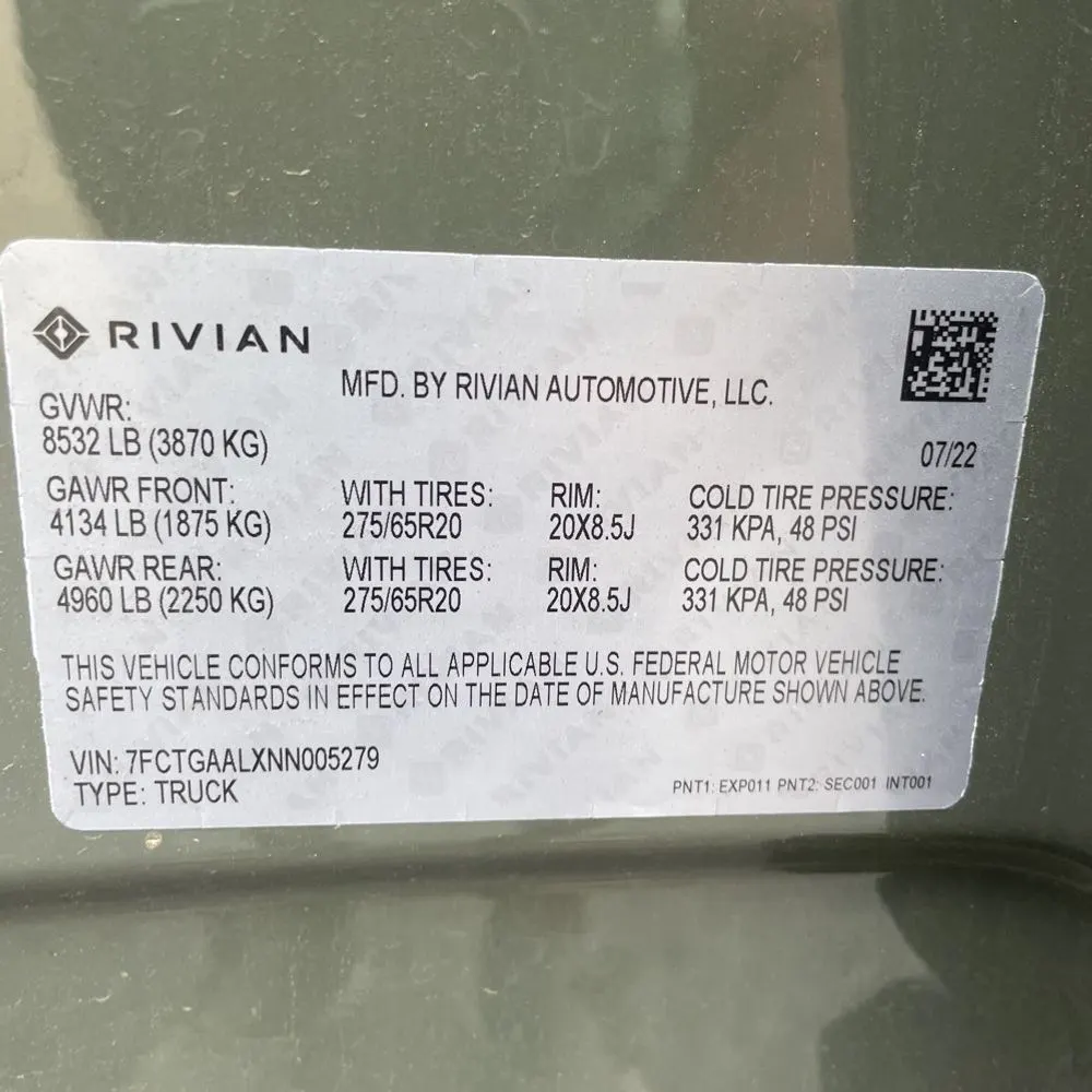 2022 Rivian R1T Launch Edition