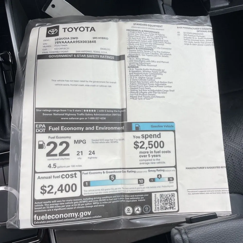 2025 Toyota Sequoia SR5