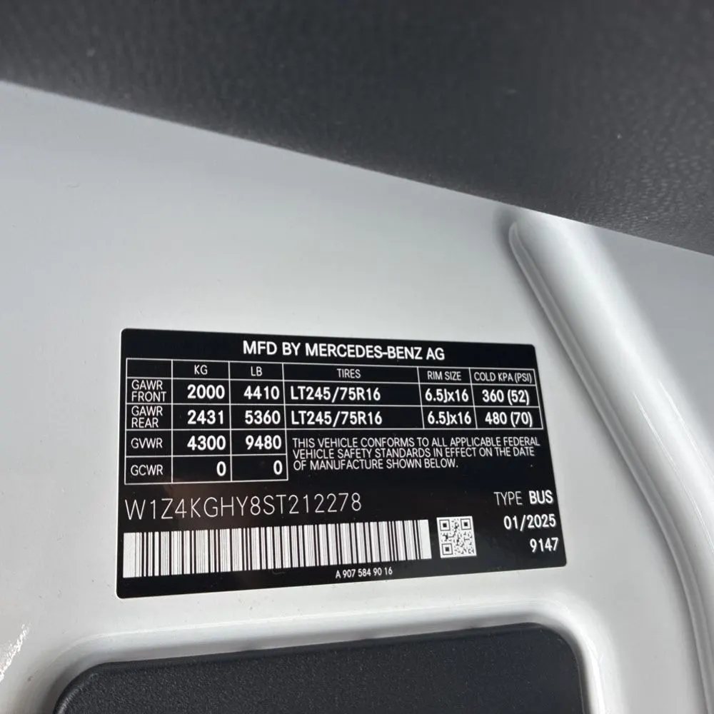 2025 Mercedes-Benz Sprinter 2500