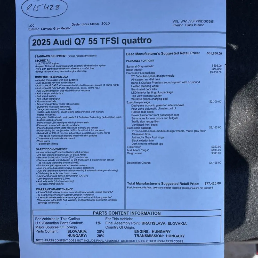 2025 Audi Q7 Premium Plus 55