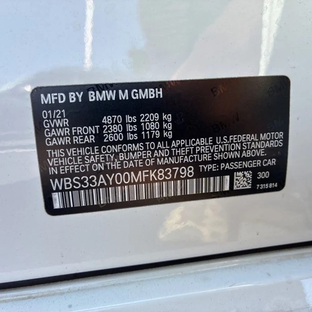 2021 BMW M3 Competition