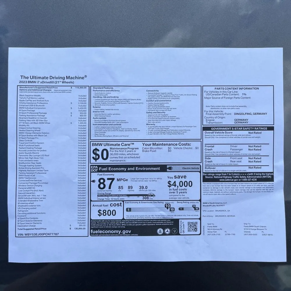 2023 BMW i7 xDrive60