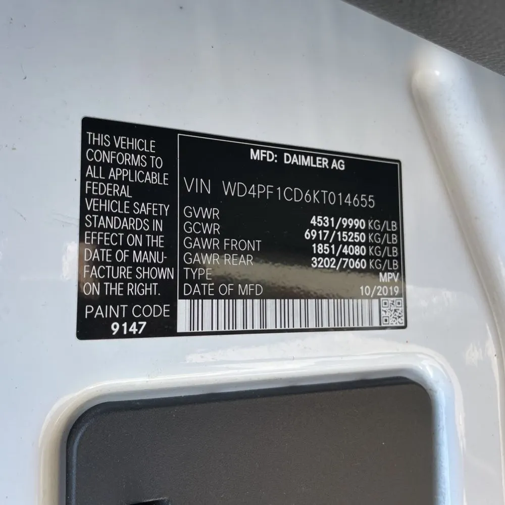 2019 Mercedes-Benz Sprinter 3500