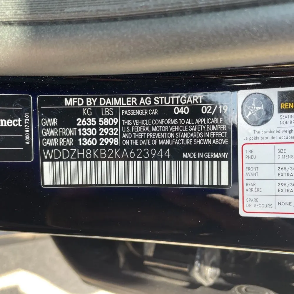 2019 Mercedes-Benz E-Class AMG E 63 S