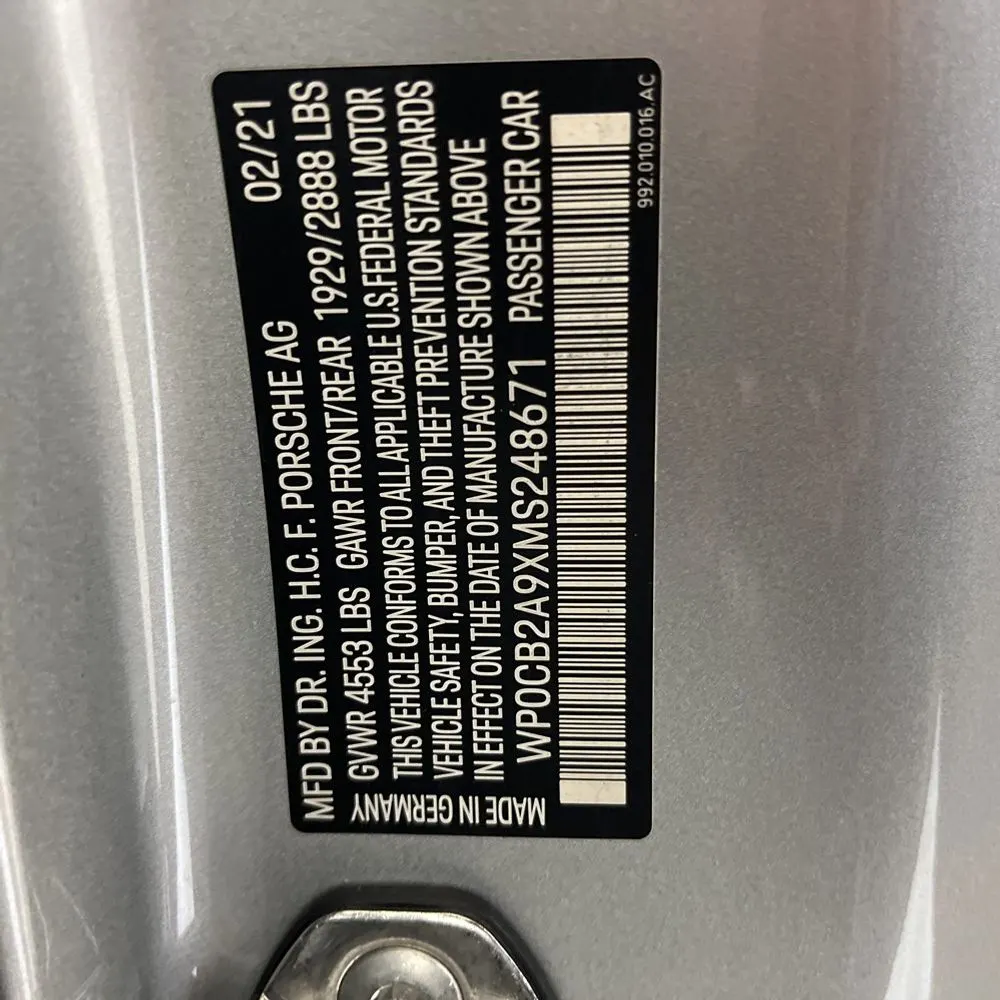 2021 Porsche 911 Carrera 4S
