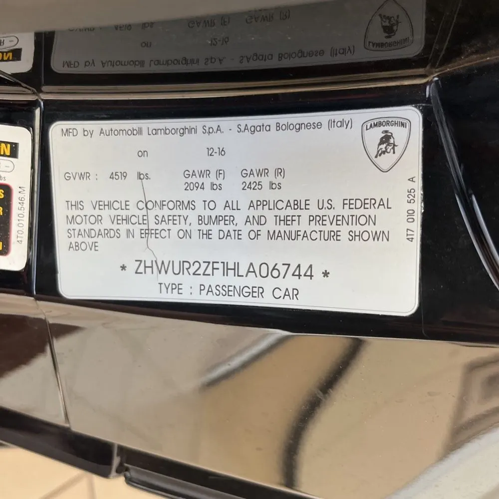 2017 Lamborghini Huracan LP 580-2 Spyder